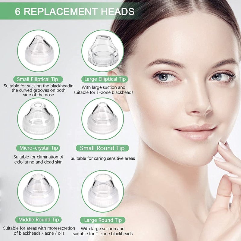 prabensei Blackhead Remover Pore Vacuum, ã€[FDA Certification] ã€‘ WiFi Visible Facial Pore Cleanser with HD Camera Pimple Acne Comedone Extractor Kit with 6 Suction Heads Electric Blackhead Suction Tool - Image 4